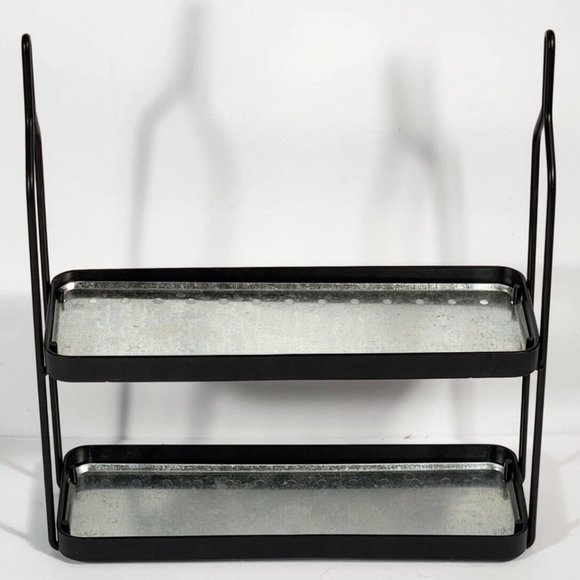 Ikea Kroken Black Metal Hanging Shelves Rack - EUC - Picture 1 of 9